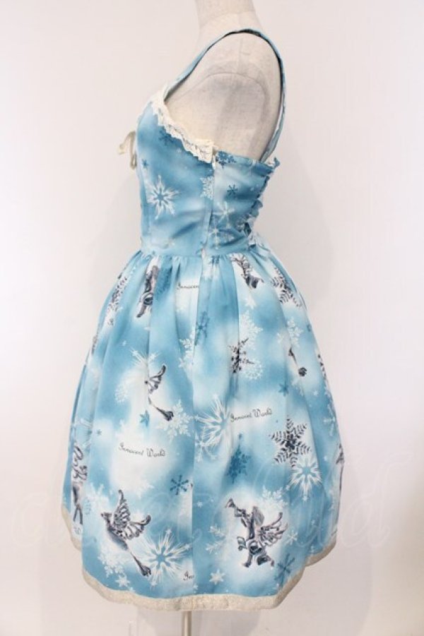 画像4: Innocent World / クリスタルワンダーランドレースアップジャンパースカート M ブルー O-26-03-09-004-IW-OP-IG-OS (4)