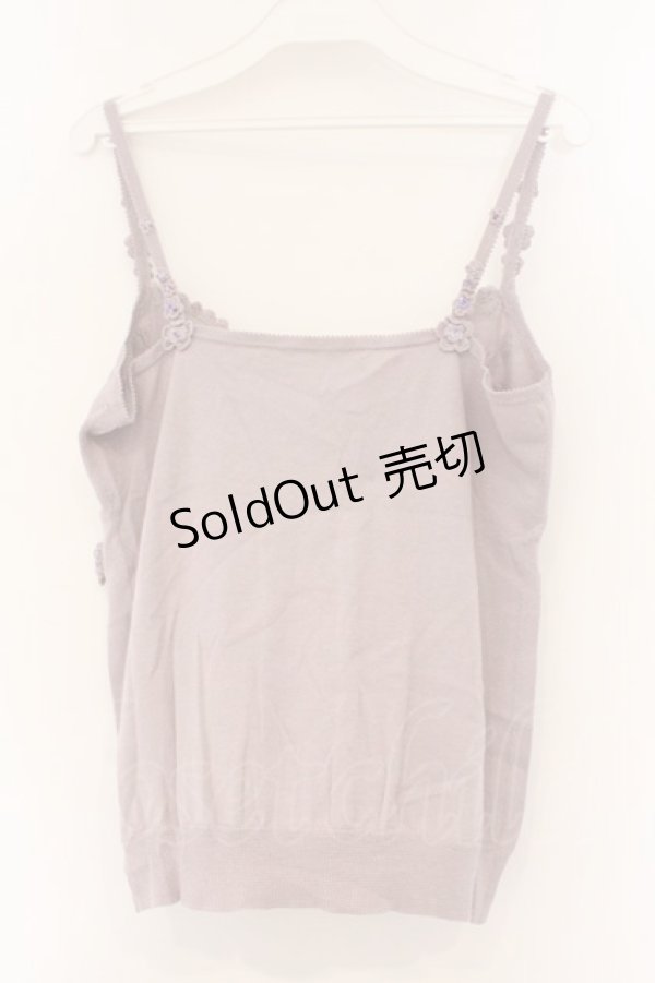 画像3: PINK HOUSE / 小花モチーフニットキャミソール  ラベンダー O-26-03-09-052-LO-TO-IG-OS (3)