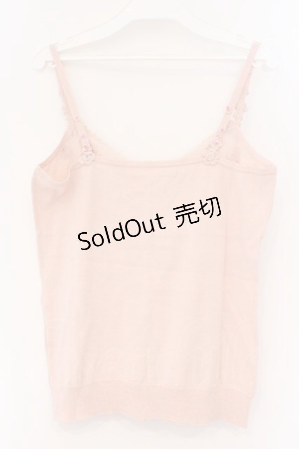 画像3: PINK HOUSE / 小花モチーフニットキャミソール  ピンク O-26-03-09-053-LO-TO-IG-OS (3)