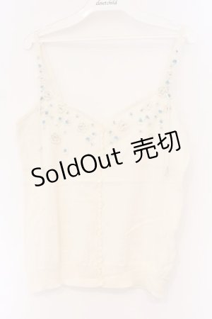 画像: PINK HOUSE / 小花モチーフニットキャミソール  オフ O-26-03-09-055-LO-TO-IG-OS