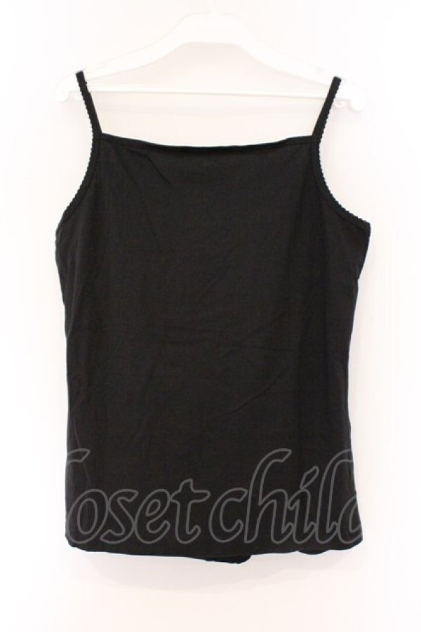 画像3: PINK HOUSE / ベロアリボン編みキャミソール  クロ O-26-03-09-057-LO-TO-IG-OS (3)