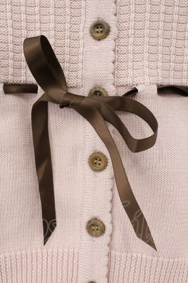 画像3: PINK HOUSE / リボン通しモチーフニット  ピンク O-26-03-09-060-LO-TO-IG-OS (3)