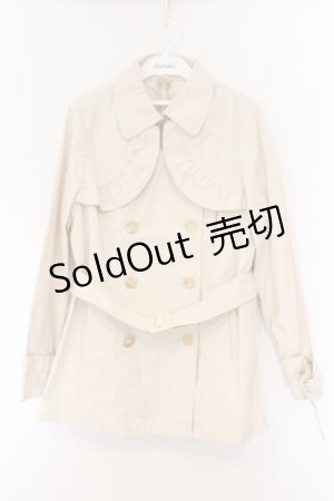 画像: PINK HOUSE / ケープ風トレンチジャケット  アイボリー O-26-03-09-061-LO-JA-IG-OS