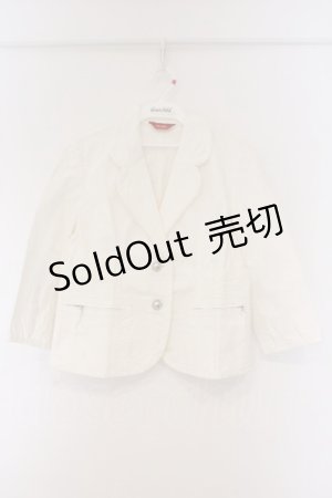 画像: PINK HOUSE / レース配色デニムジャケット  シロ O-26-03-09-062-LO-JA-IG-OS