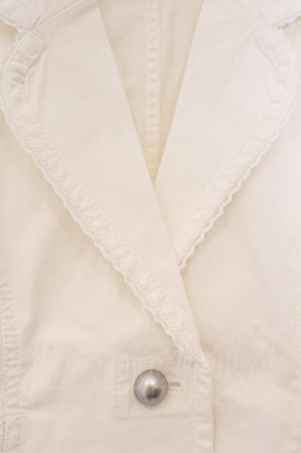 画像2: PINK HOUSE / レース配色デニムジャケット  シロ O-26-03-09-062-LO-JA-IG-OS (2)