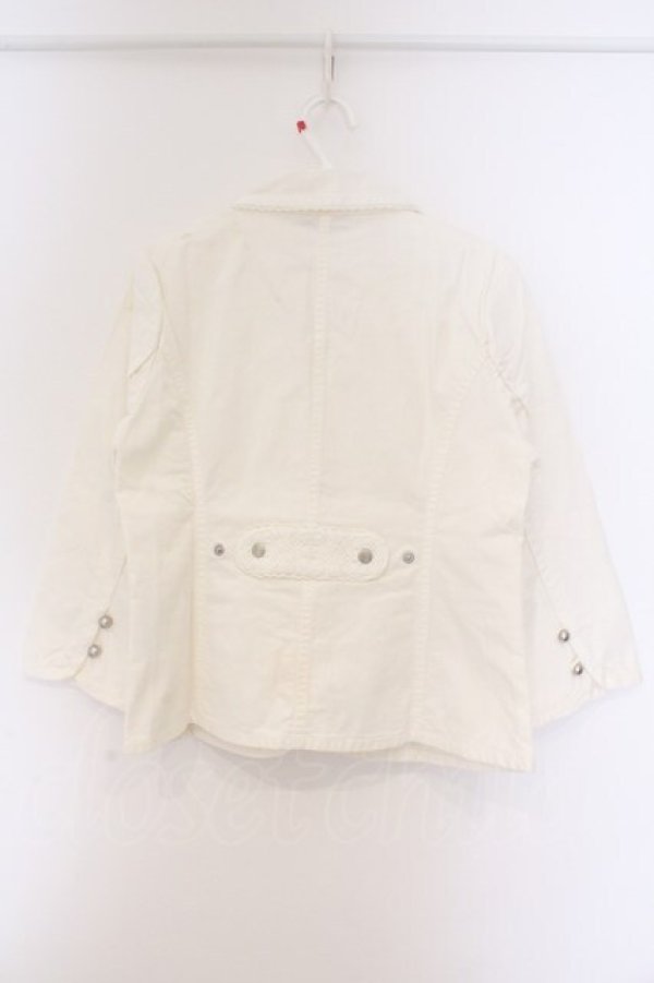 画像4: PINK HOUSE / レース配色デニムジャケット  シロ O-26-03-09-062-LO-JA-IG-OS (4)