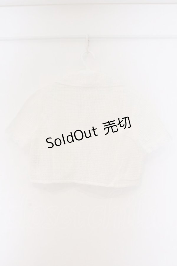 画像4: PINK HOUSE / ピコフリルカラーボレロ  シロ O-26-03-09-063-LO-TO-IG-OS (4)