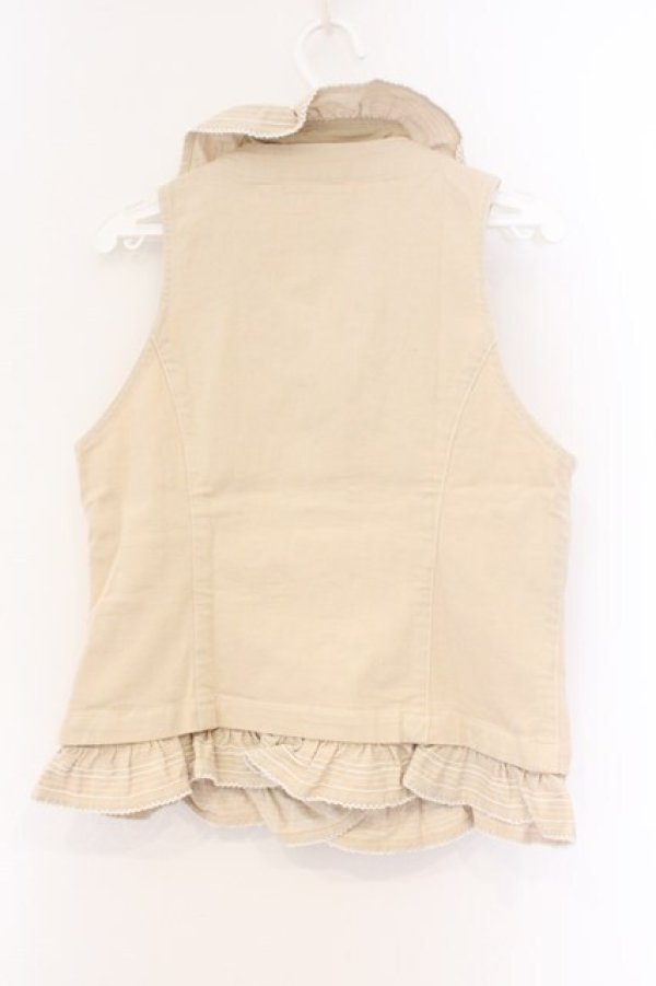画像4: PINK HOUSE / タックフリルベスト  アイボリー O-26-03-09-065-LO-TO-IG-OS (4)