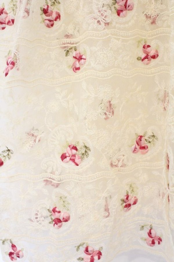画像3: PINK HOUSE / フラワーモチーフレースキャミソール  アイボリー×ピンク O-26-03-09-068-LO-TO-IG-OS (3)