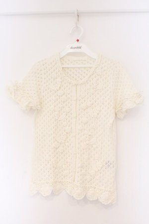 画像: PINK HOUSE / モチーフニットカーディガン  シロ O-26-03-09-069-LO-TO-IG-OS