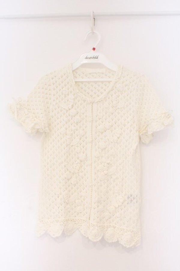 画像1: PINK HOUSE / モチーフニットカーディガン  シロ O-26-03-09-069-LO-TO-IG-OS (1)