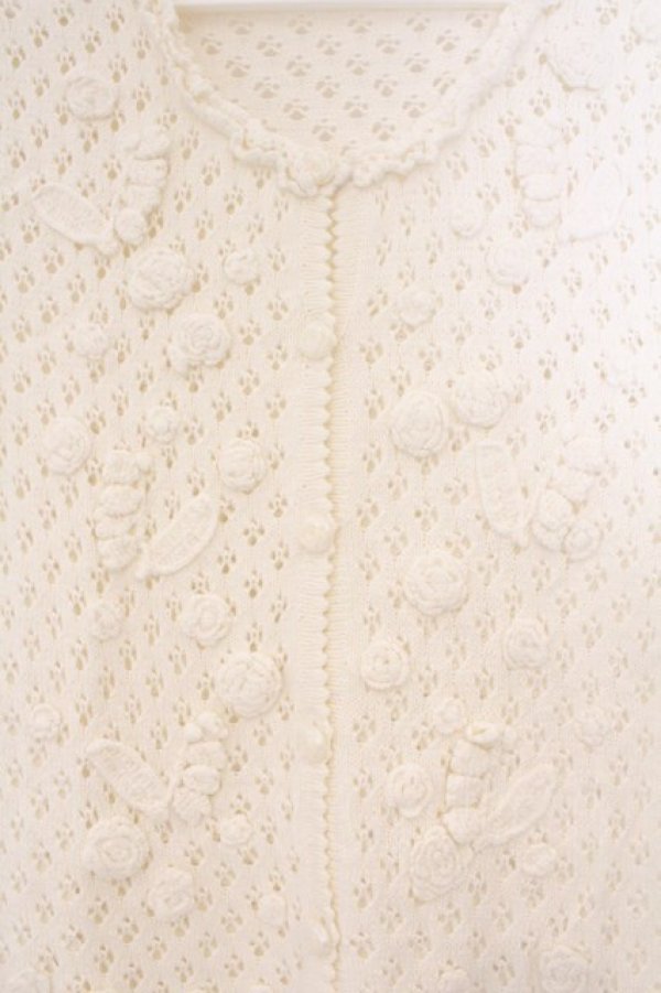 画像2: PINK HOUSE / モチーフニットカーディガン  シロ O-26-03-09-069-LO-TO-IG-OS (2)