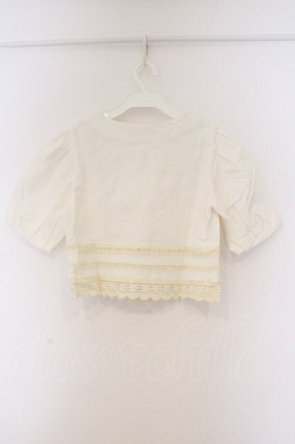 画像4: PINK HOUSE / 透かしレースビッグボタンボレロ  シロ O-26-03-09-073-LO-JA-IG-OS (4)