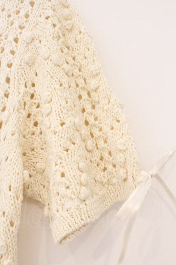 画像4: PINK HOUSE / フルーツ編みカーディガン  アイポリー O-26-03-09-074-LO-TO-IG-OS (4)