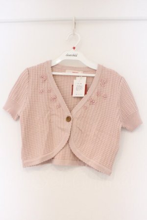 画像: PINK HOUSE / モチーフつきカーディガン  ピンク O-26-03-09-076-LO-BL-IG-OS