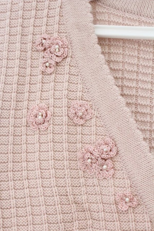 画像2: PINK HOUSE / モチーフつきカーディガン  ピンク O-26-03-09-076-LO-BL-IG-OS (2)