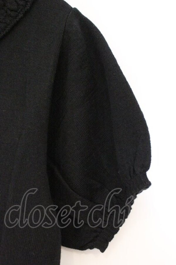 画像3: PINK HOUSE / つけ襟つき半袖ニット  クロ O-26-03-09-077-LO-TO-IG-OS (3)