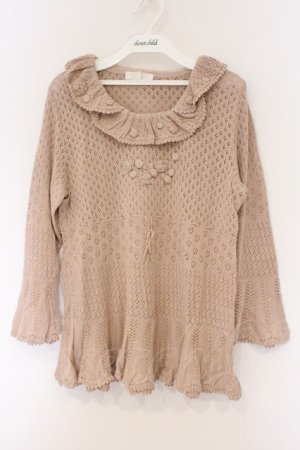 画像: PINK HOUSE / お花モチーフニット L ピンク O-26-03-09-078-LO-TO-IG-OS