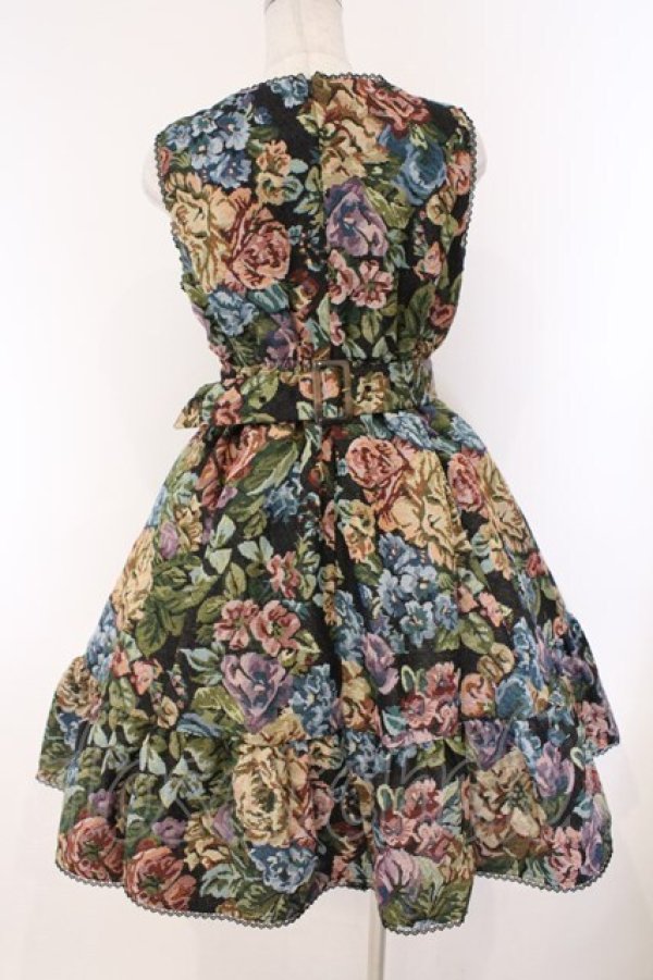 画像4: Kurumi Collaboration / TT*KRMゴブランジャンパースカート M クロ O-26-03-09-010-GO-OP-IG-OS (4)