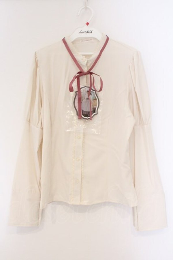 画像1: Kurumi Collaboration / KRデシンジゴスリブラウス M 生成り O-26-03-09-014-GO-BL-IG-OS (1)