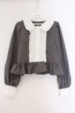 画像1: Cherirulu Chocola / MYリボンマルエリブラウス M グレー×シロ O-26-03-09-015-GO-BL-IG-OS (1)