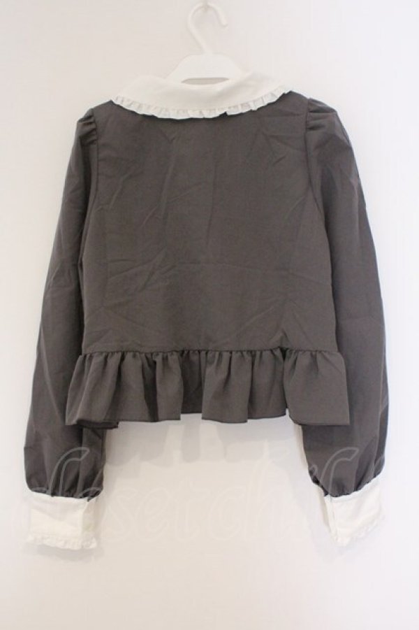 画像3: Cherirulu Chocola / MYリボンマルエリブラウス M グレー×シロ O-26-03-09-015-GO-BL-IG-OS (3)