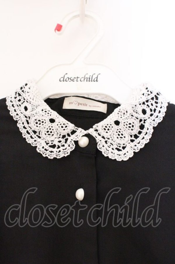 画像2: m petit by misako / AM*レースエリプリーツワンピース S クロ O-26-03-09-017-LO-OP-IG-OS (2)