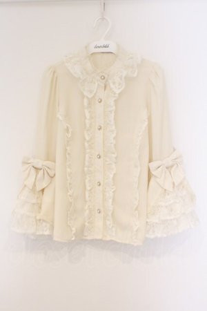 画像: axes femme kawaii / 姫袖7分丈ブラウス  アイボリー O-26-03-09-018-AX-BL-IG-OS