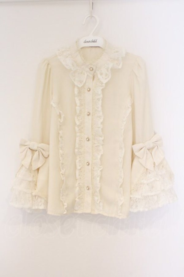 画像1: axes femme kawaii / 姫袖7分丈ブラウス  アイボリー O-26-03-09-018-AX-BL-IG-OS (1)