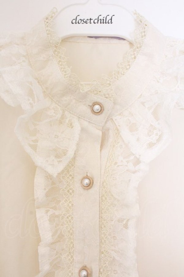 画像2: axes femme kawaii / 姫袖7分丈ブラウス  アイボリー O-26-03-09-018-AX-BL-IG-OS (2)