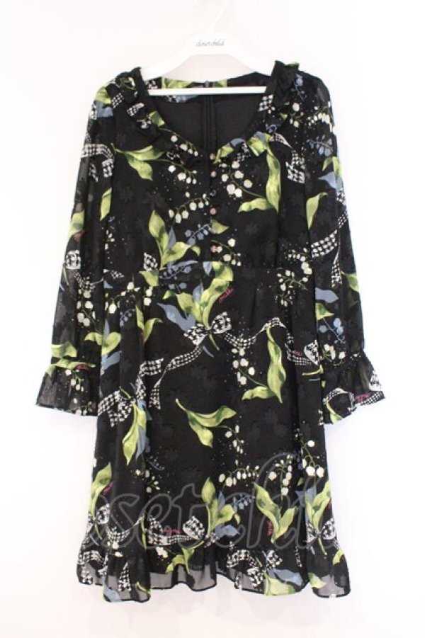 画像1: MILK / Lilybellシアードレス  クロ O-26-03-09-019-ML-OP-IG-OS (1)