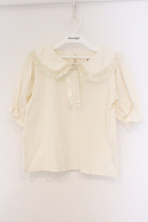 画像1: m petit by misako / 丸襟プルオーバー S オフシロ O-26-03-09-020-0-TO-IG-OS (1)