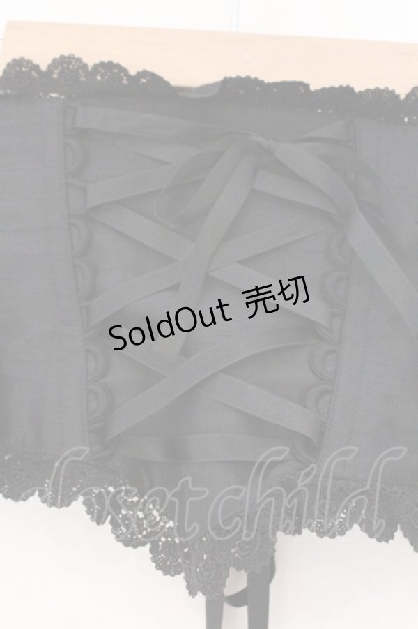 画像2: ALICE and the PIRATES / ショートコルセット  クロ O-26-03-09-024-PA-TO-IG-OS (2)