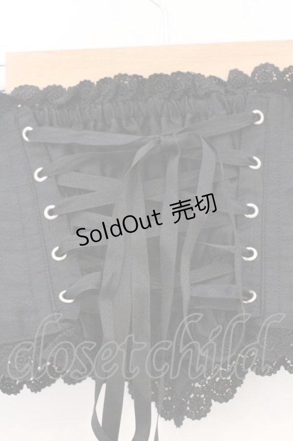 画像4: ALICE and the PIRATES / ショートコルセット  クロ O-26-03-09-024-PA-TO-IG-OS (4)