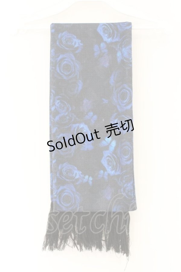 画像3: Moi-meme-Moitie / 青薔薇マフラー  ブラック×ブルー O-26-03-09-025-MO-ZA-IG-OS (3)