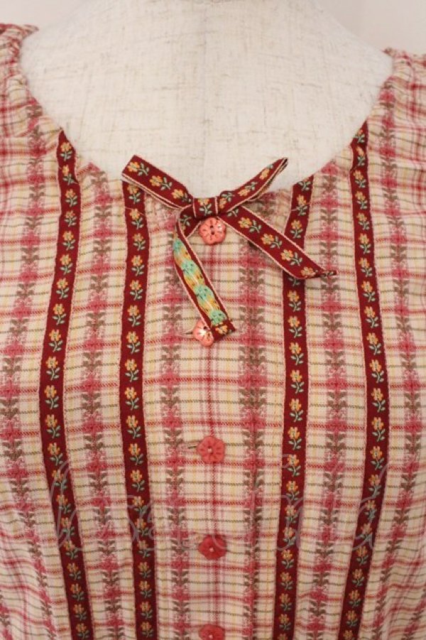 画像2: PINK HOUSE / 多色ピコフリルジャンパースカート  ピンク O-26-03-10-003-LO-OP-IG-OS (2)