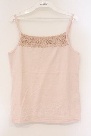 画像: PINK HOUSE / フラワーレースキャミソール  ピンク O-26-03-10-026-LO-TO-IG-OS