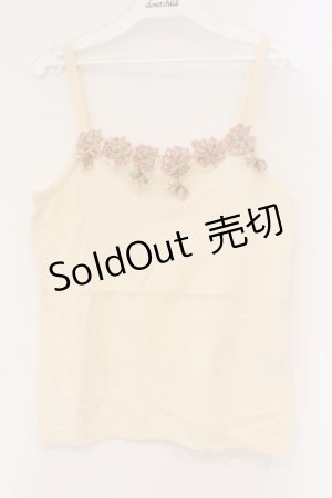 画像: PINK HOUSE / 桜モチーフキャミソール  アイボリー O-26-03-10-027-LO-TO-IG-OS