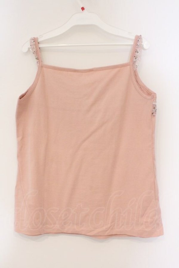 画像5: PINK HOUSE / ティアードフリルキャミ  ピンク O-26-03-10-029-LO-TO-IG-OS (5)