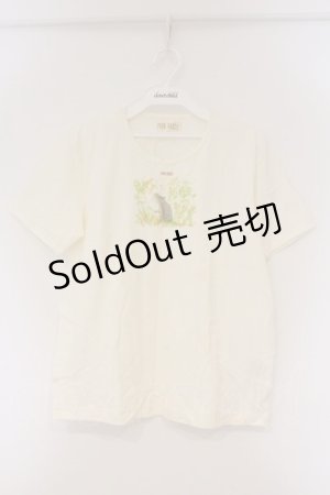 画像: PINK HOUSE / どうぶつプリントTシャツ  アイボリー O-26-03-10-031-LO-TO-IG-OS