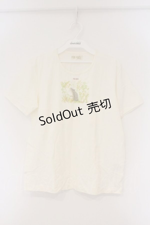画像1: PINK HOUSE / どうぶつプリントTシャツ  アイボリー O-26-03-10-031-LO-TO-IG-OS (1)