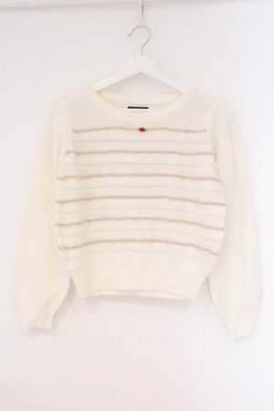 画像: EATME / プチローズボーダーニット F アイボリー O-26-03-10-033-LO-TO-OW-OS