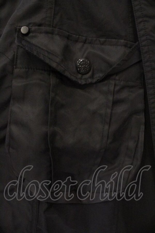 画像3: Qutie Frash / ミリタリーロングジャケット L ブラック O-26-03-10-036-QU-JA-OW-OS (3)