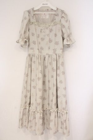 画像: m petit by misako / NINA'S 花柄スクエアネックワンピース M アイボリー O-26-03-10-037-LO-OP-OW-OS