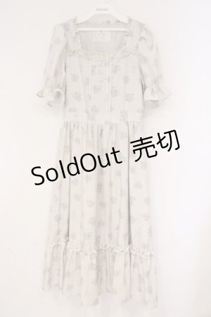 画像: m petit by misako / NINA'S 花柄スクエアネックワンピース M アイボリー O-26-03-10-037-LO-OP-OW-OS