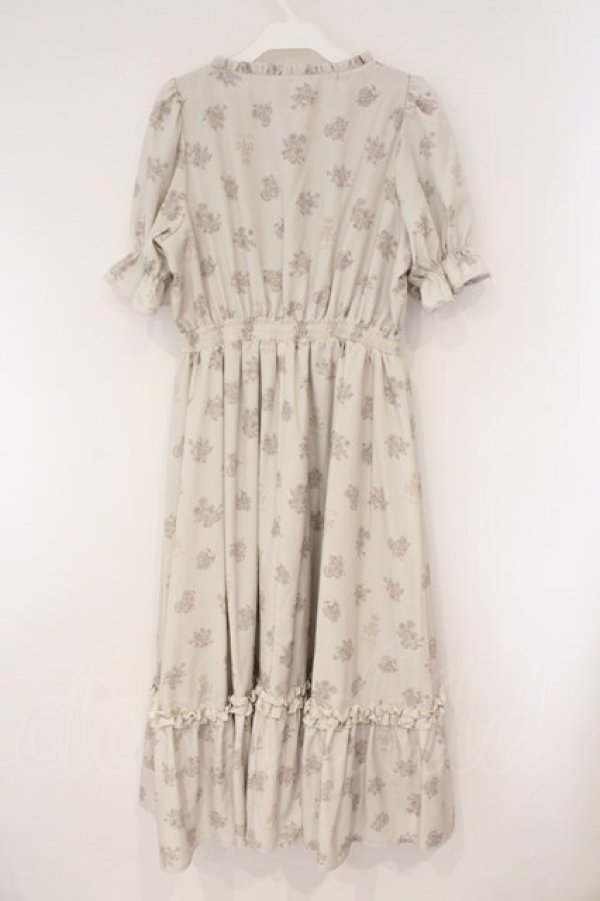 画像3: m petit by misako / NINA'S 花柄スクエアネックワンピース M アイボリー O-26-03-10-037-LO-OP-OW-OS (3)