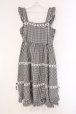 画像1: Cherirulu Chocola / ギンガムチェックジャンパースカート M クロ O-26-03-10-039-GO-OP-OW-OS (1)