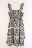 画像3: Cherirulu Chocola / ギンガムチェックジャンパースカート M クロ O-26-03-10-039-GO-OP-OW-OS (3)