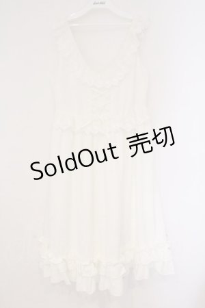 画像: Princess Flower Garden / TT＊KRSフリルジャンパースカート L シロ O-26-03-10-041-PU-TO-OW-OS