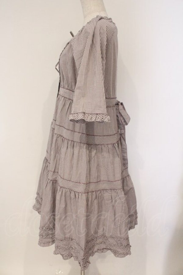 画像4: PINK HOUSE / ギンガムチェックワンピース  パープル O-26-03-10-004-LO-OP-IG-OS (4)